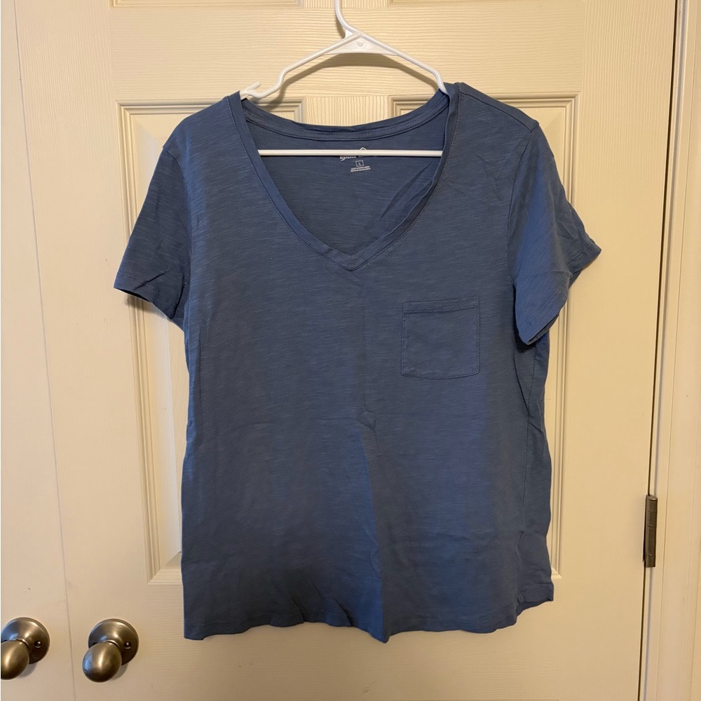 Women's Eddie Bauer Blue V-Neck Top